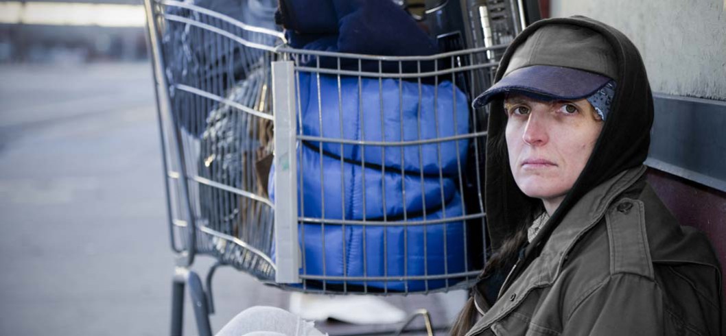 Homeless person on the street